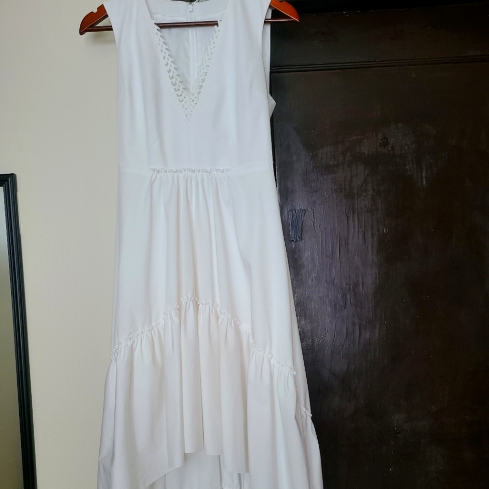 Elie Tahari White Sondra High Low Dress